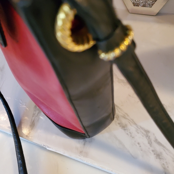 Balenciaga Red With Black Handbag ,vintage. - Picture 5 of 13